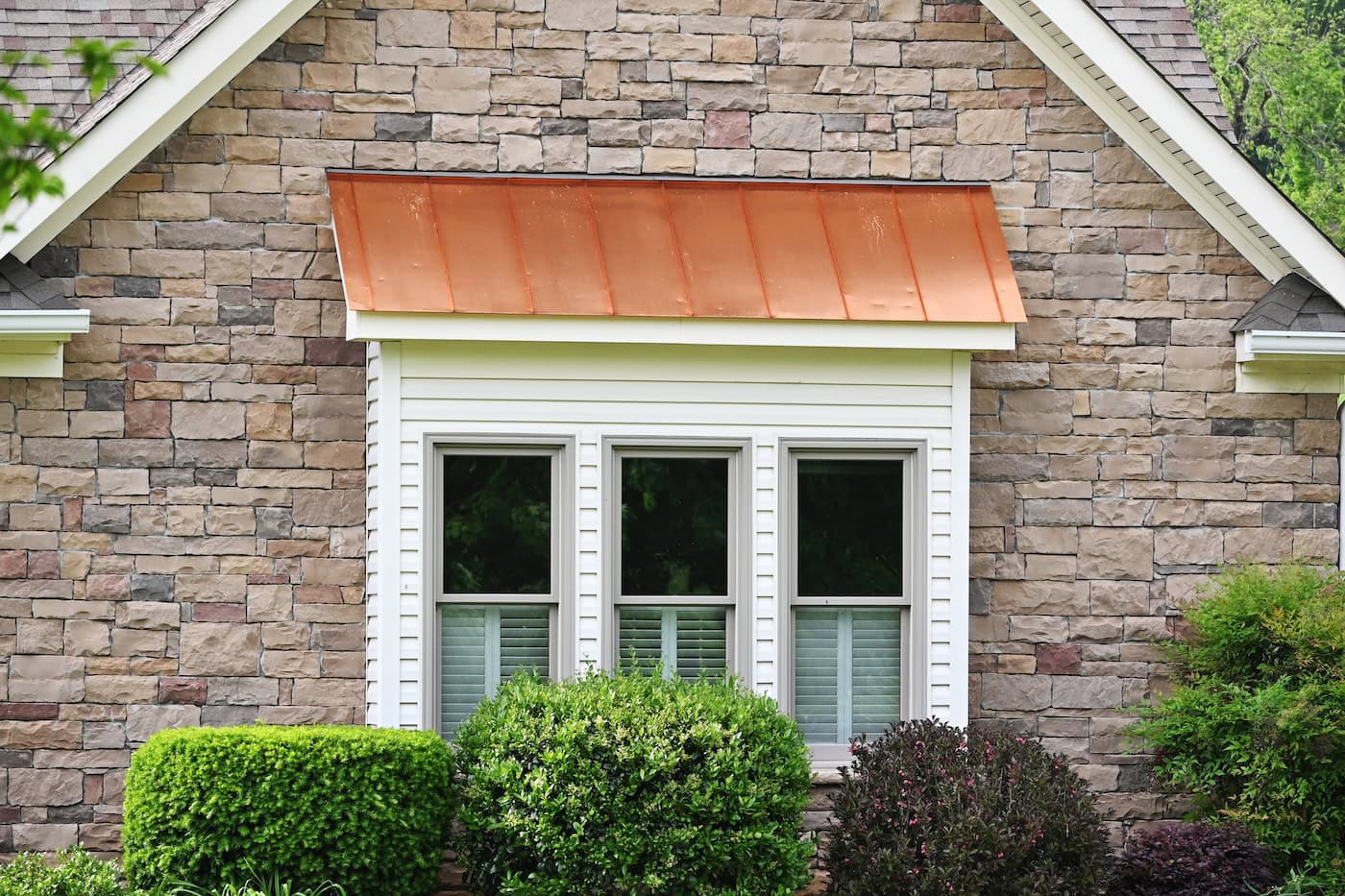 copper metal accent roof